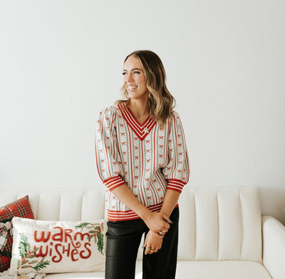Faith in a Bow Ivory Sweater - Southern Soule Designs