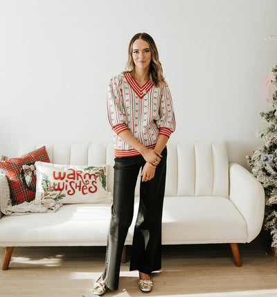 Faith in a Bow Ivory Sweater - Southern Soule Designs