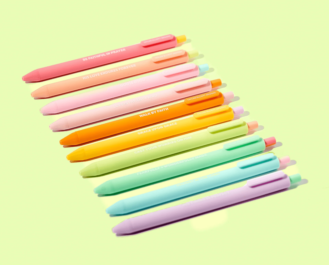 Faith Set of 10 Colored Gel Pens - Southern Soule Designs