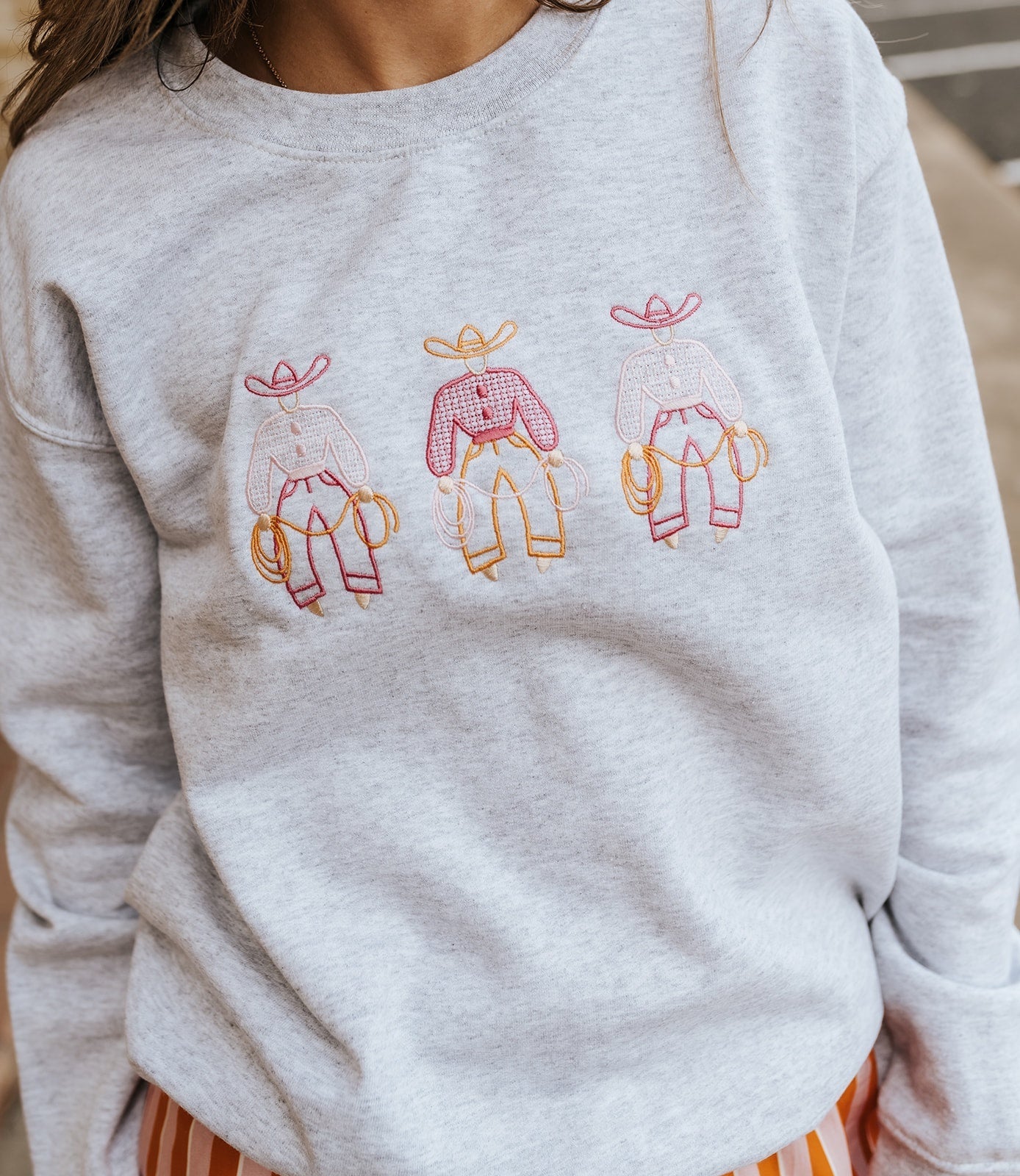 Fancy Pants Embroidered Crewneck - Southern Soule Designs