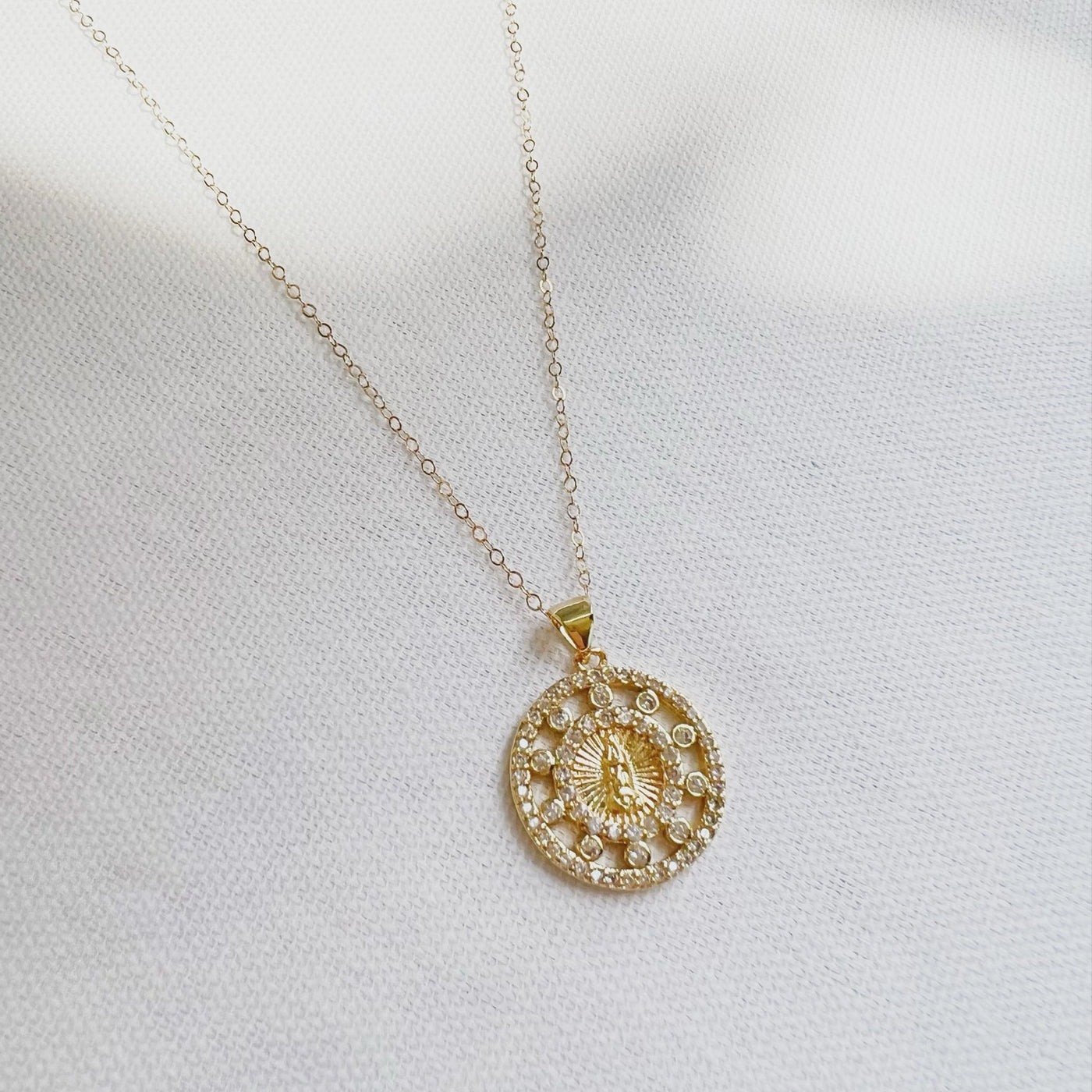 Prayer Mary Religious Pendant