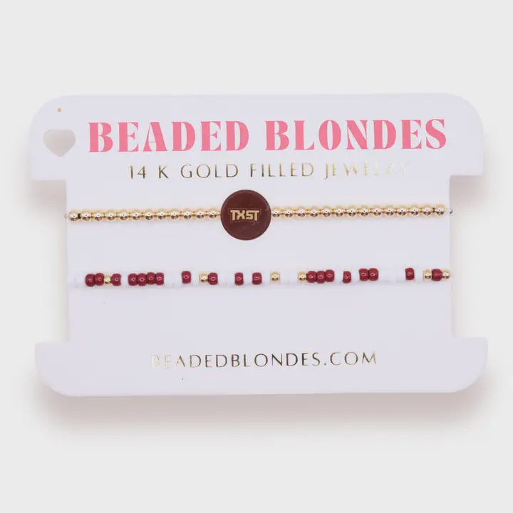 Texas State + Sprinkle Logo Bracelet Stack of 2