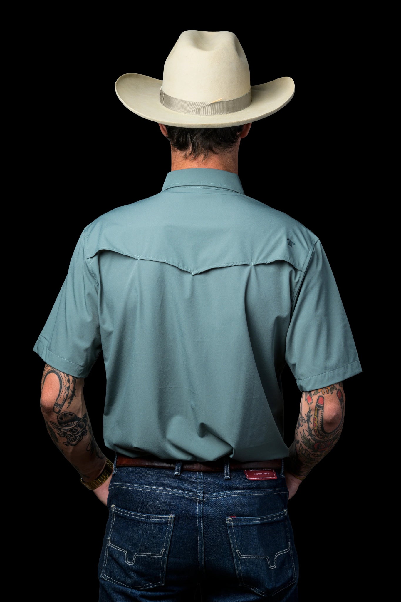 Ferrell - Aqua Short Sleeve Snap Shirt - Southern Soule Designs