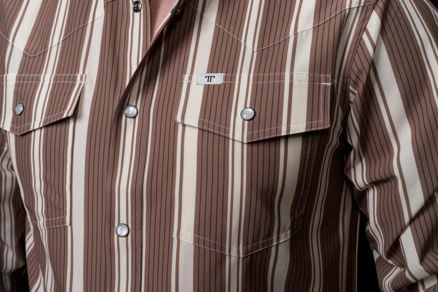 Ferrell - Atlas Brown Long Sleeve Snap Shirt - Southern Soule Designs