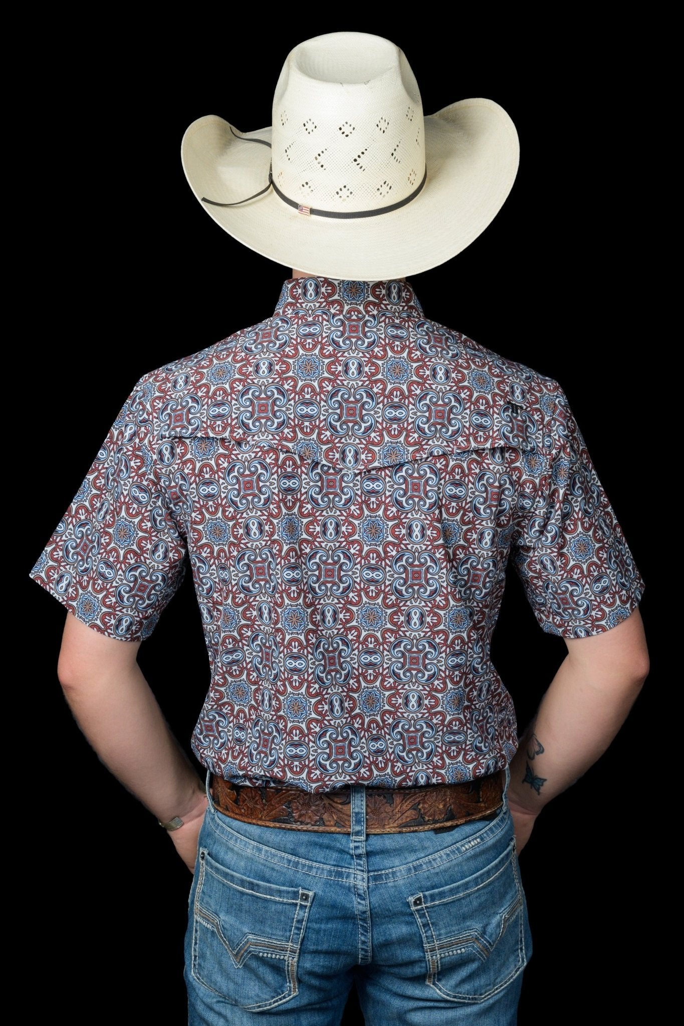 Ferrell - Bennett Brown Short Sleeve Snap Shirt - Southern Soule Designs