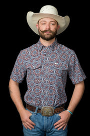 Ferrell - Bennett Brown Short Sleeve Snap Shirt - Southern Soule Designs