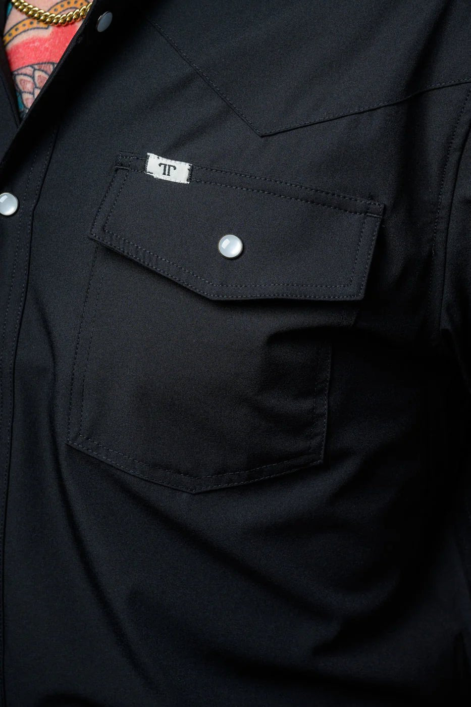 Ferrell - Black Long Sleeve Snap Shirt - Southern Soule Designs