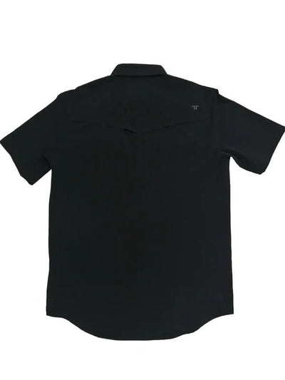 Ferrell - Black Short Sleeve Snap Shirt - Southern Soule Designs