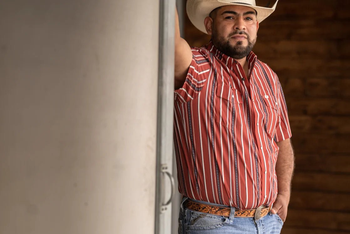 Ferrell - Brooks Red Short Sleeve Snap Shirt - Southern Soule Designs