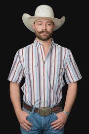 Ferrell - Brooks White Short Sleeve Snap Shirt - Southern Soule Designs