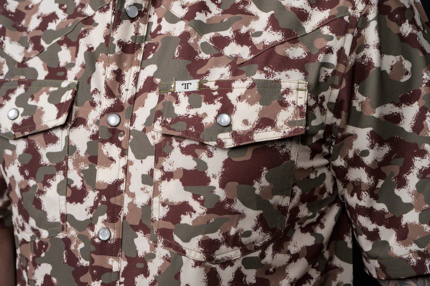 Ferrell - Camo Lite Short Sleeve Snap Shirt - Southern Soule Designs