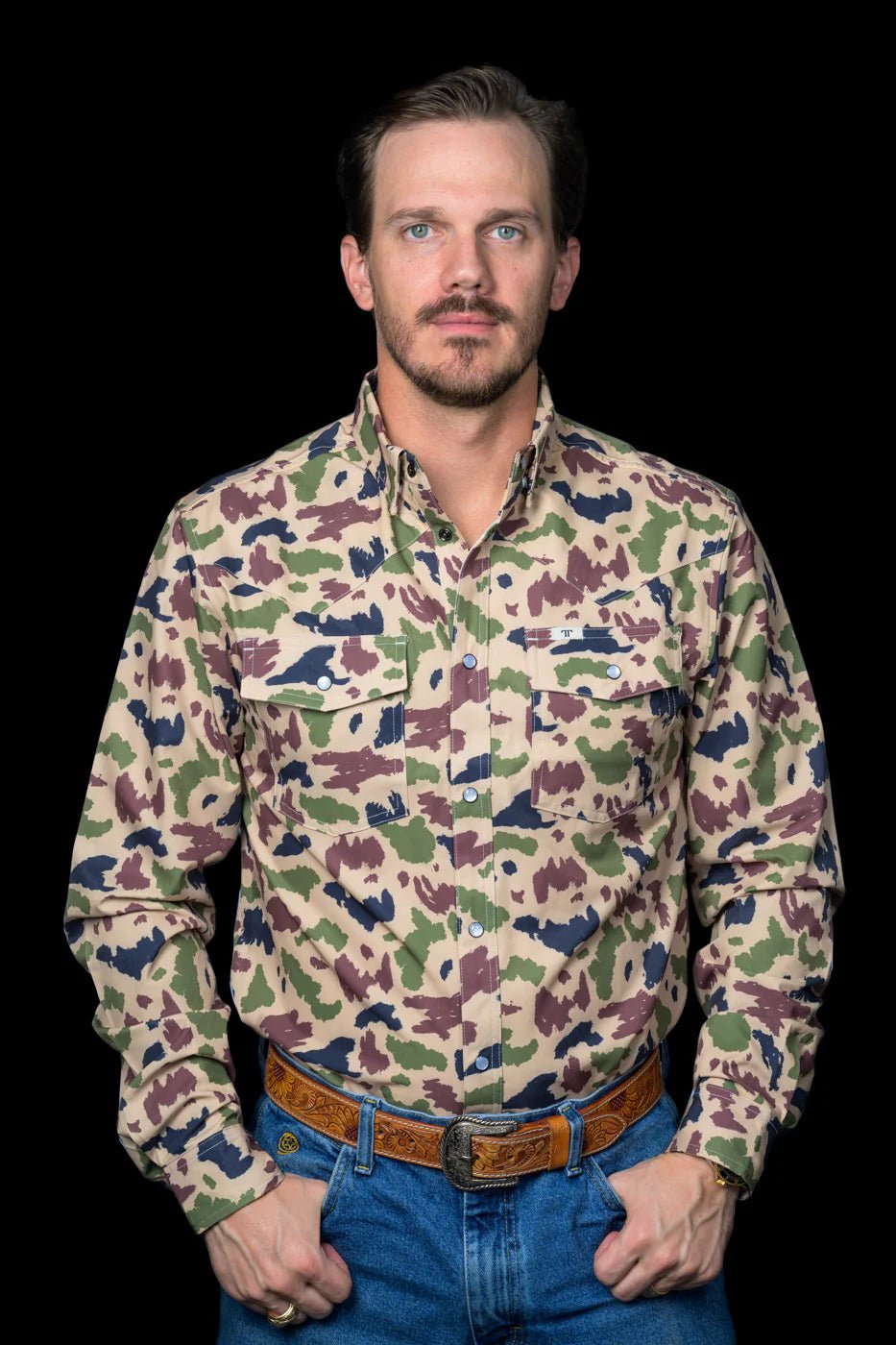 Ferrell - Camo Long Sleeve Shirt - Southern Soule Designs