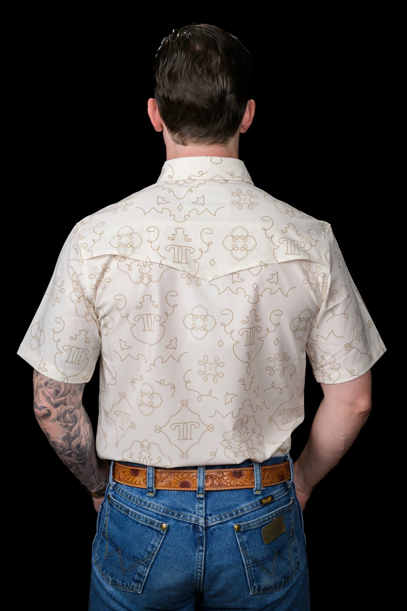 Ferrell - Carson Beige Short Sleeve Snap Shirt - Southern Soule Designs