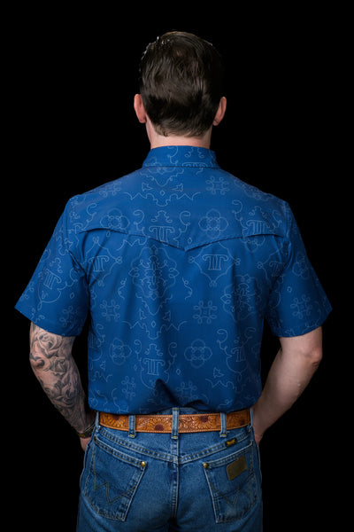 Ferrell - Carson Blue Short Sleeve Snap Shirt - Southern Soule Designs