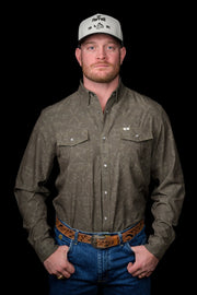 Ferrell - Carson Green Long Sleeve Snap Shirt - Southern Soule Designs