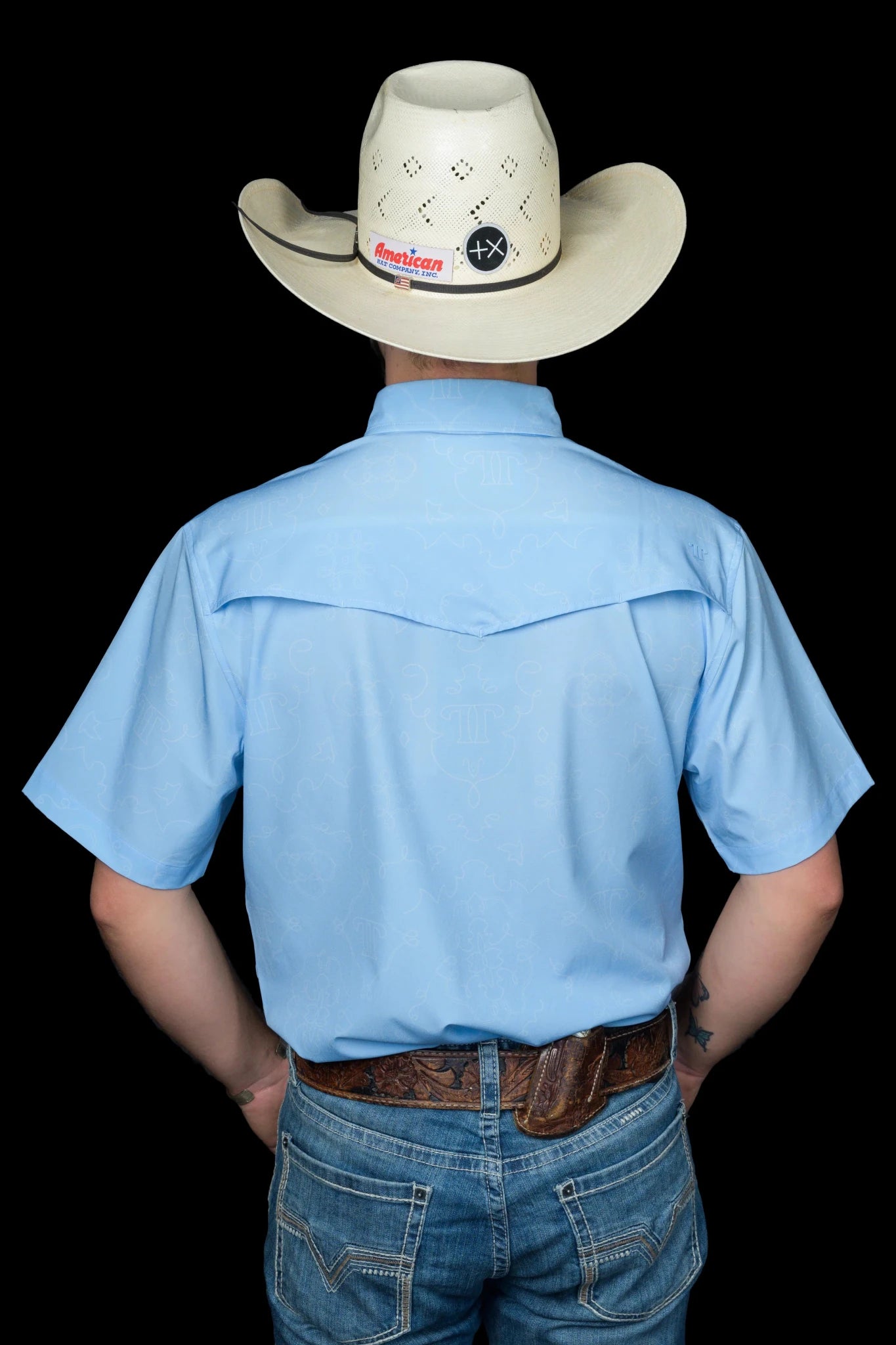 Ferrell - Carson in Light Blue Short Sleeve Snap Shirt - Southern Soule Designs