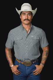 Ferrell - Colton Green Short Sleeve Snap Shirt - Southern Soule Designs