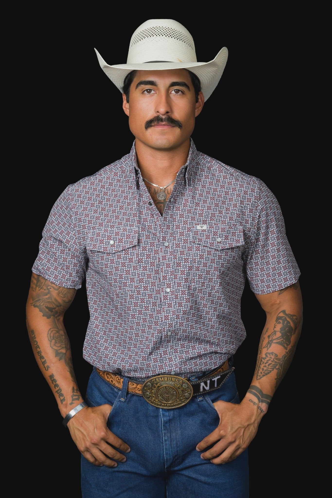 Ferrell - Colton Red Short Sleeve Snap Shirt - Southern Soule Designs