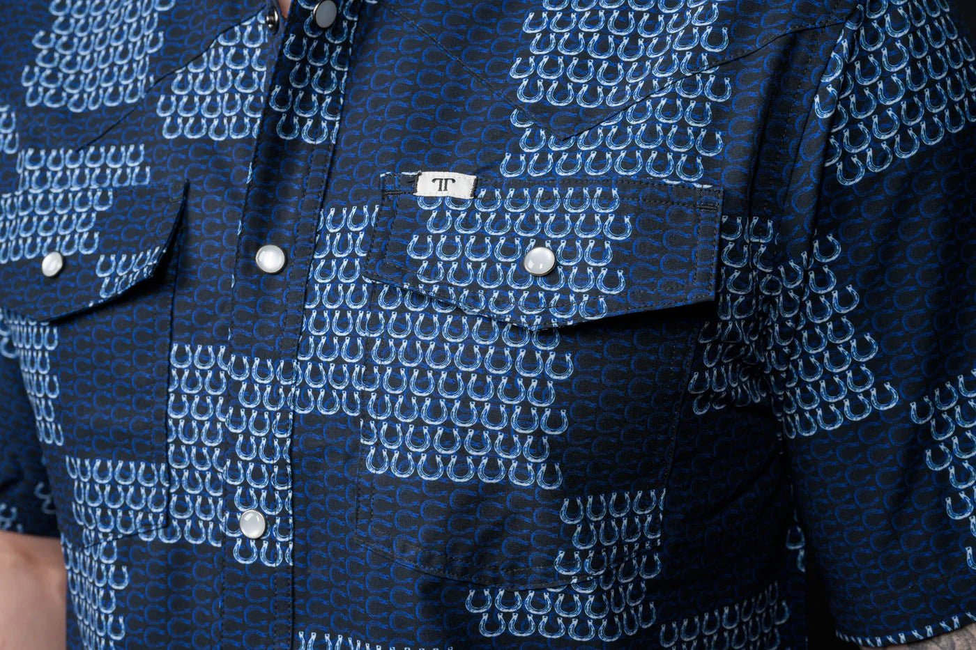 Ferrell - Dallas Blue Short Sleeve Snap Shirt - Southern Soule Designs