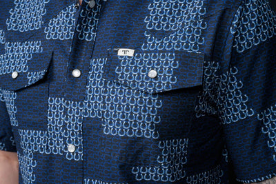 Ferrell - Dallas Blue Short Sleeve Snap Shirt - Southern Soule Designs