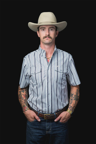 Ferrell - Ed Short Sleeve Snap Shirt Black - Southern Soule Designs