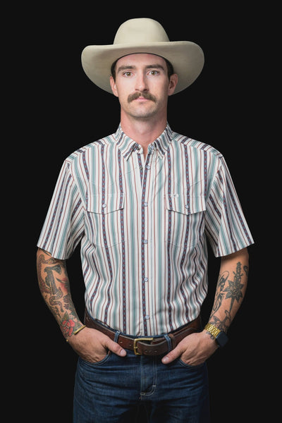 Ferrell - Ed Short Sleeve Snap Shirt Green - Southern Soule Designs