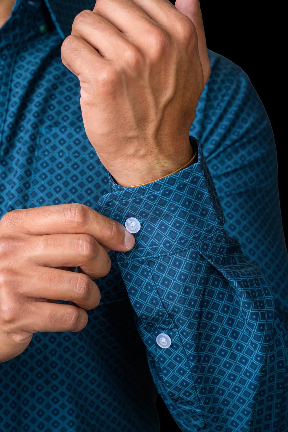 Ferrell - Frost Long Sleeve Button Up Printed Shirt - Southern Soule Designs
