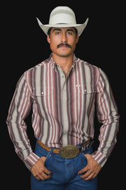 Ferrell - Harrison Brown Long Sleeve Snap Shirt - Southern Soule Designs