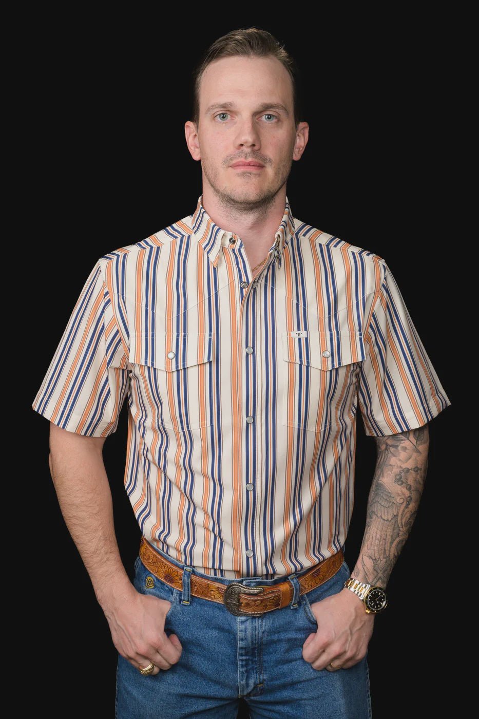 Ferrell - Jackson Short Sleeve Snap Shirt - Southern Soule Designs