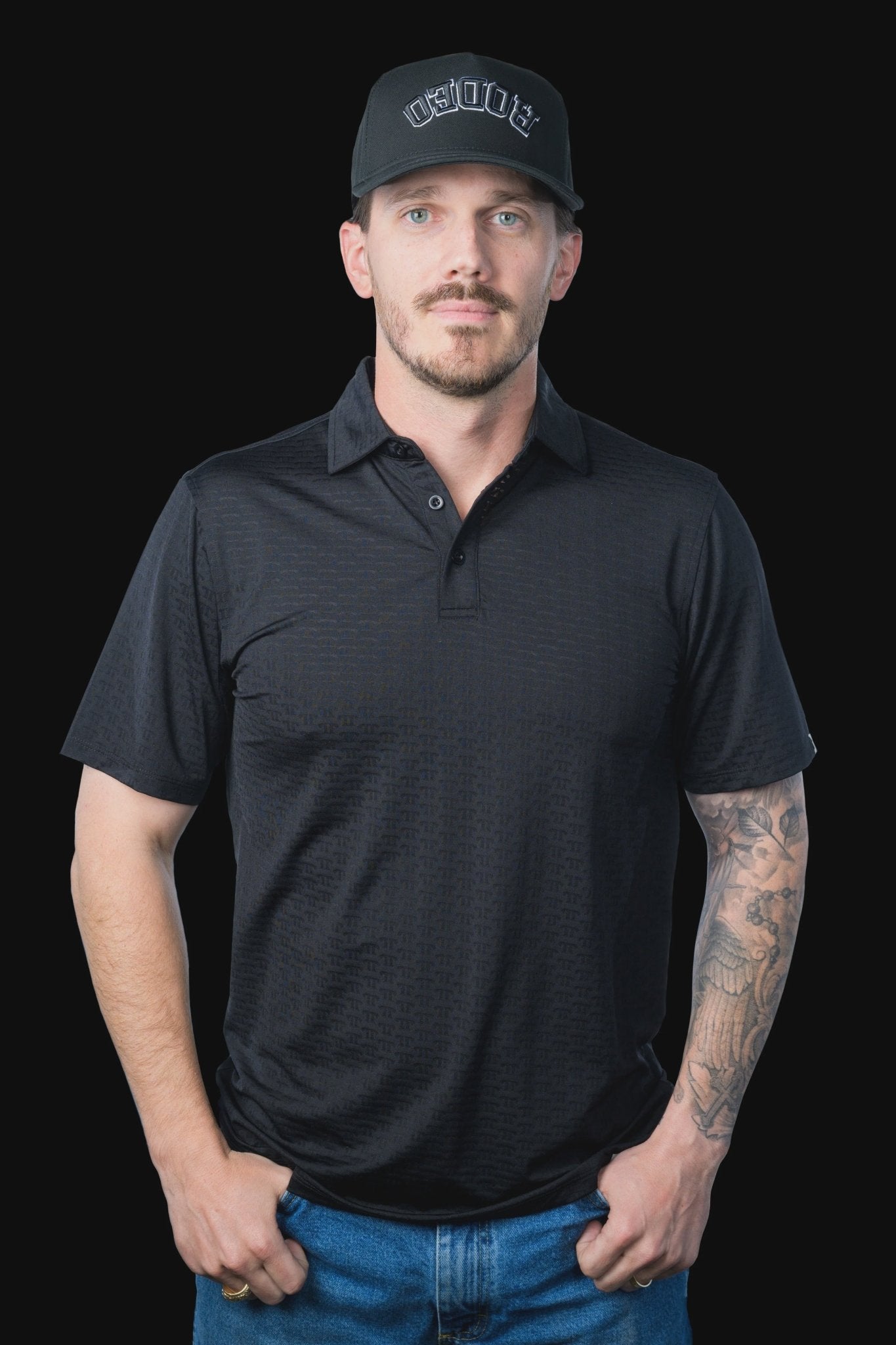 Ferrell - Laser Black Polo - Southern Soule Designs