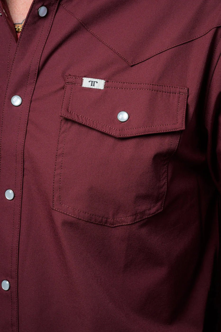 Ferrell - Maroon Long Sleeve Snap Shirt - Southern Soule Designs