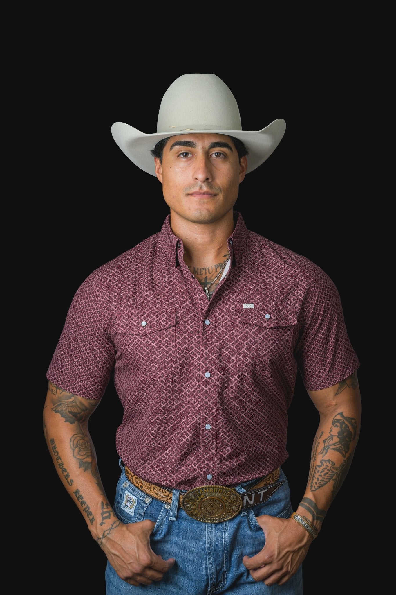 Ferrell - Nicholas Short Sleeve Snap Shirt - Southern Soule Designs