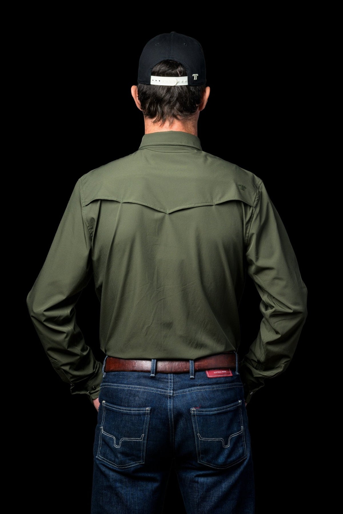 Ferrell - Olive Green Long Sleeve Snap Shirt - Southern Soule Designs