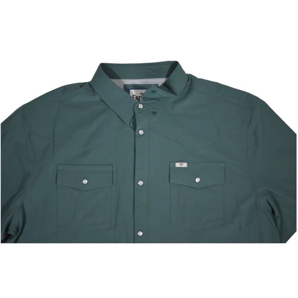 Ferrell - Teal Short Sleeve Snap Shirt - Southern Soule Designs