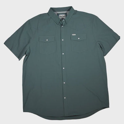 Ferrell - Teal Short Sleeve Snap Shirt - Southern Soule Designs