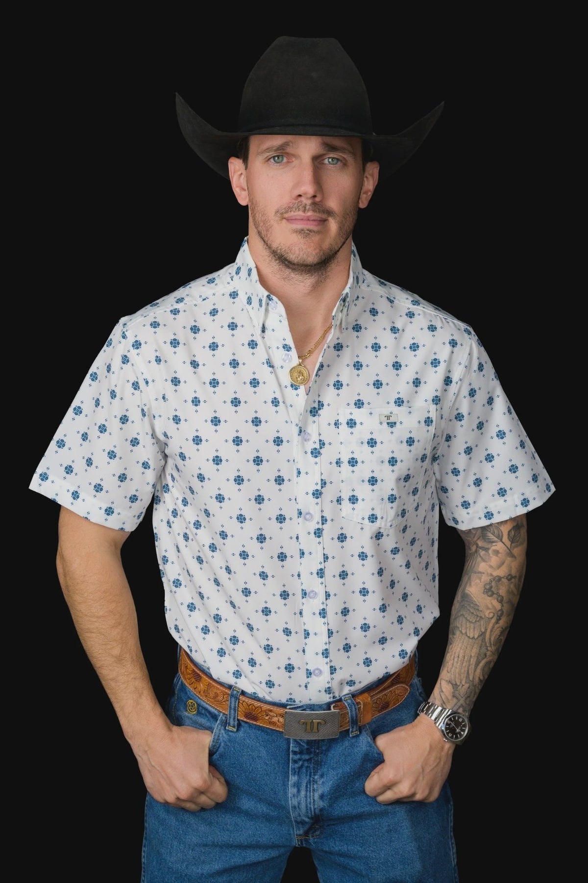 Ferrell The Beau - Short Sleeve Button Up - Southern Soule Designs