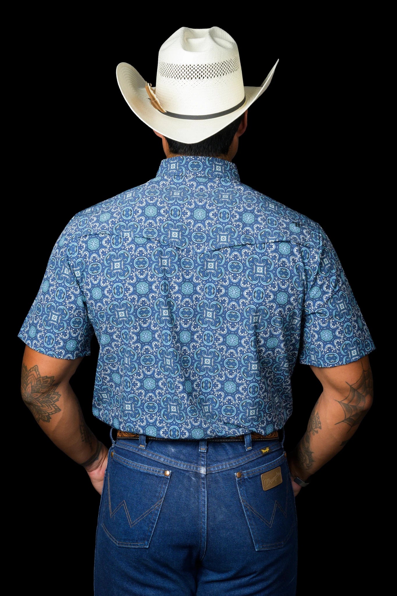 Ferrell - The Bennett in Blue Short Sleeve Snap Shirt - Southern Soule Designs