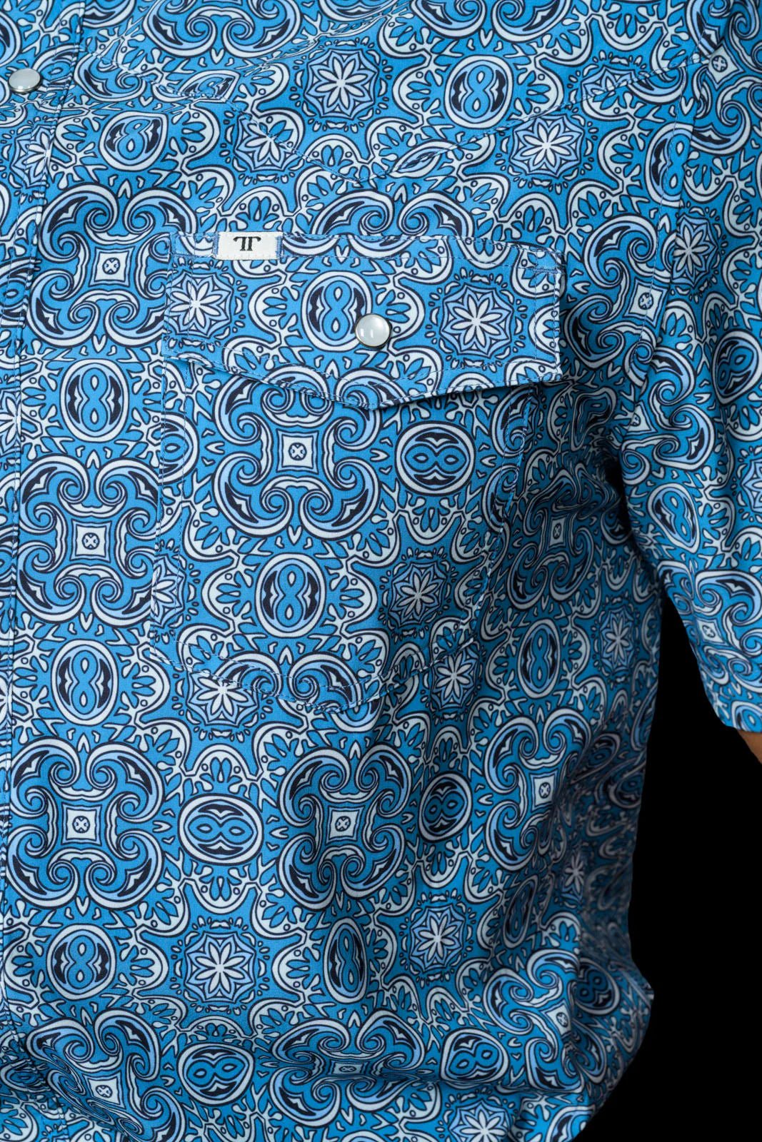 Ferrell - The Bennett in Light Blue Short Sleeve Snap Shirt - Southern Soule Designs