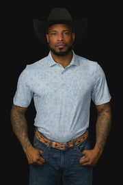 Ferrell - The Carson Polo in Light Blue - Southern Soule Designs