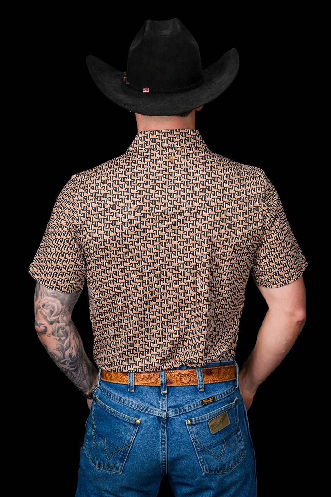 Ferrell - The Clark Pearl Snap Polo in Brown - Southern Soule Designs