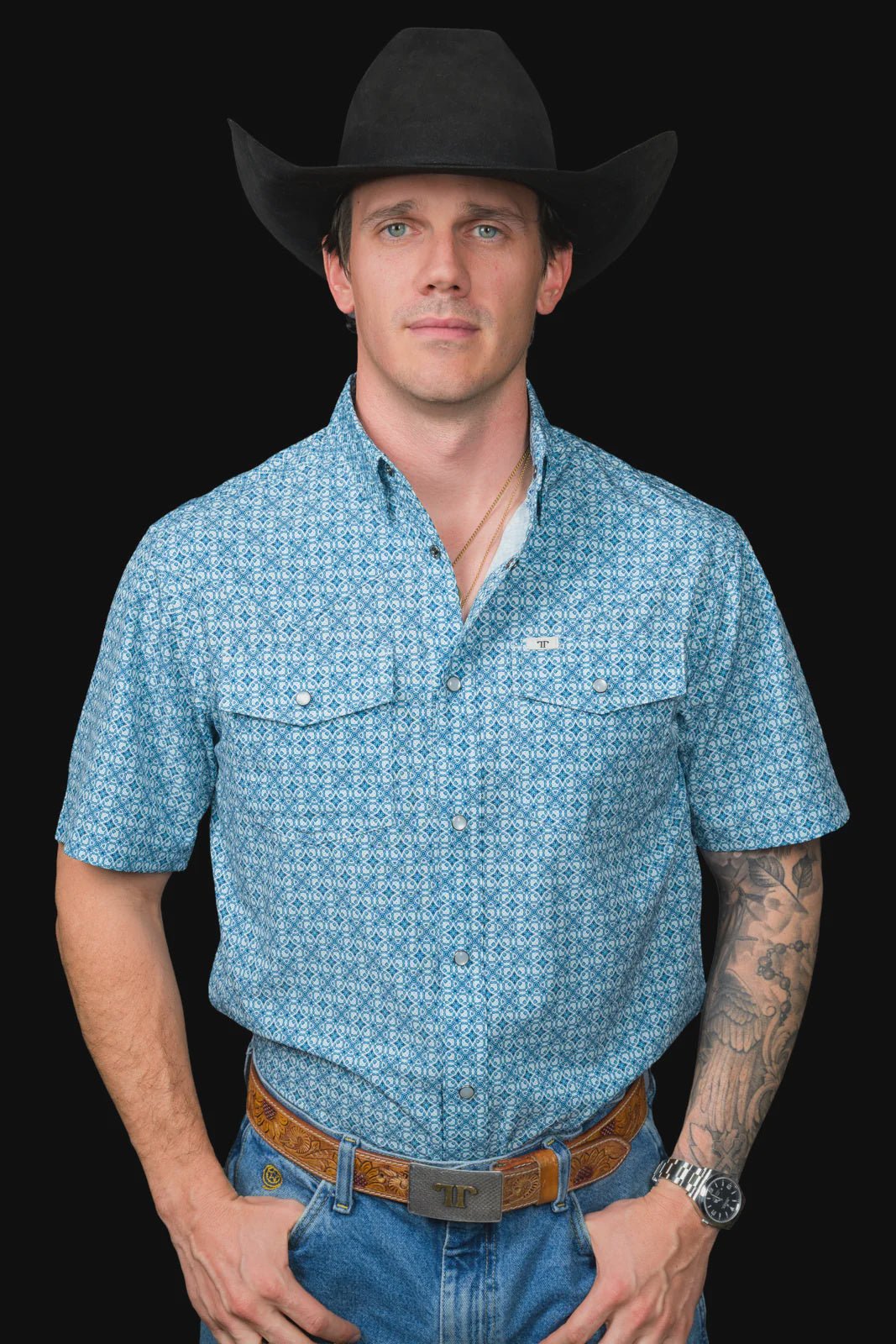 Ferrell - The Clint Short Sleeve Snap Shirt - Southern Soule Designs