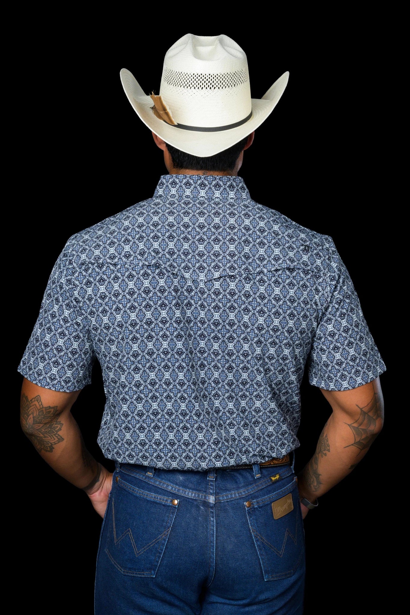 Ferrell - The Connor in Blue Short Sleeve Snap Shirt - Southern Soule Designs
