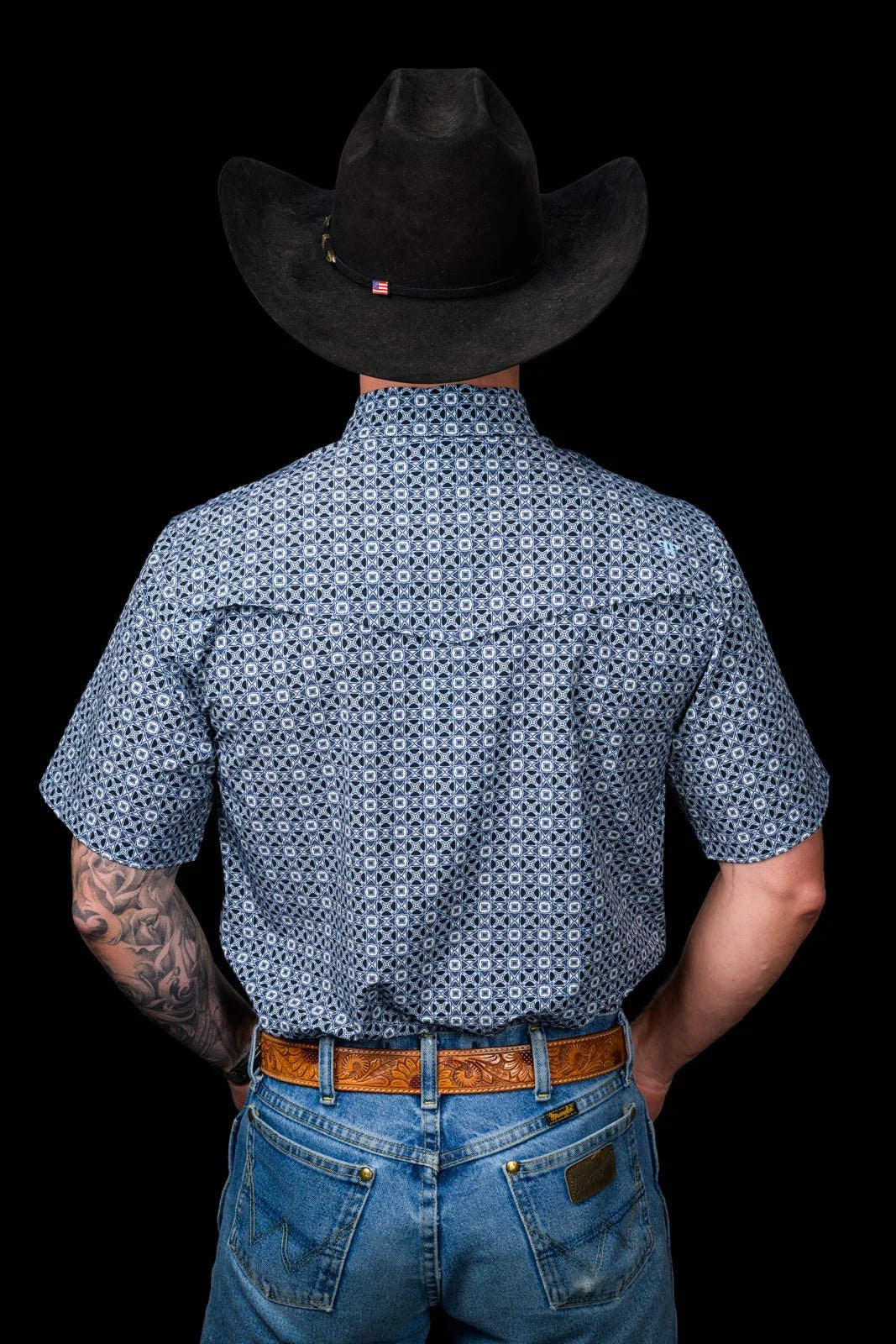 Ferrell - The Emerson in Blue Short Sleeve Pearl Snap - Southern Soule Designs