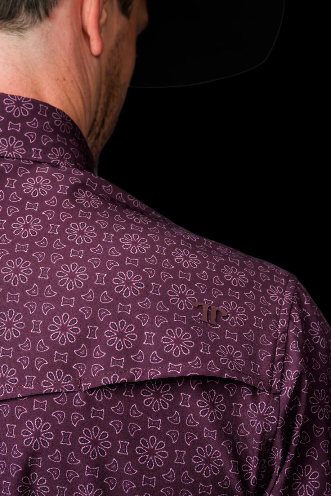 Ferrell - The Fletcher Short Sleeve Pearl Snap Shirt in Maroon - Southern Soule Designs
