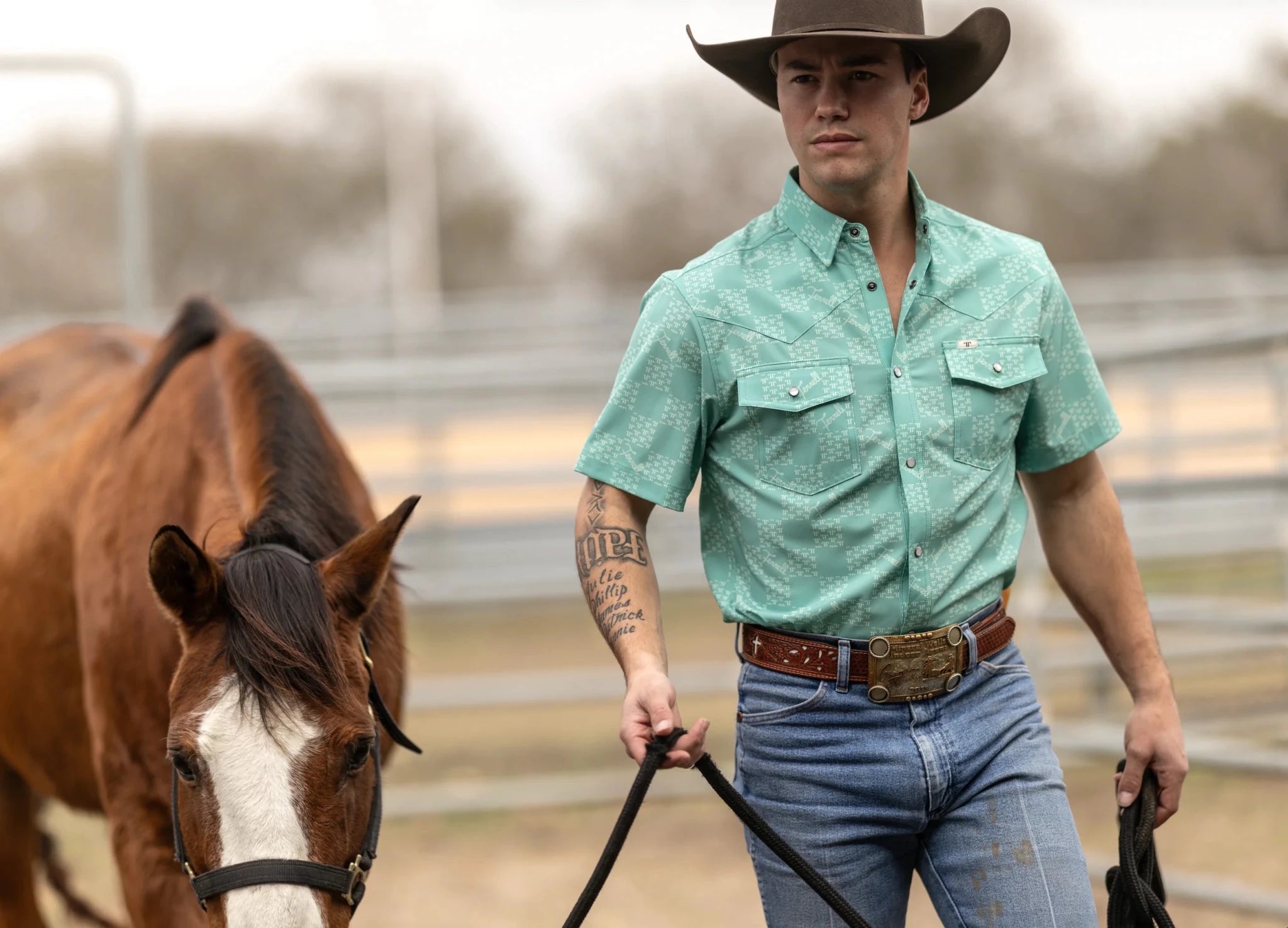 Ferrell-The Flynn Short Sleeve Snap Shirt - Southern Soule Designs