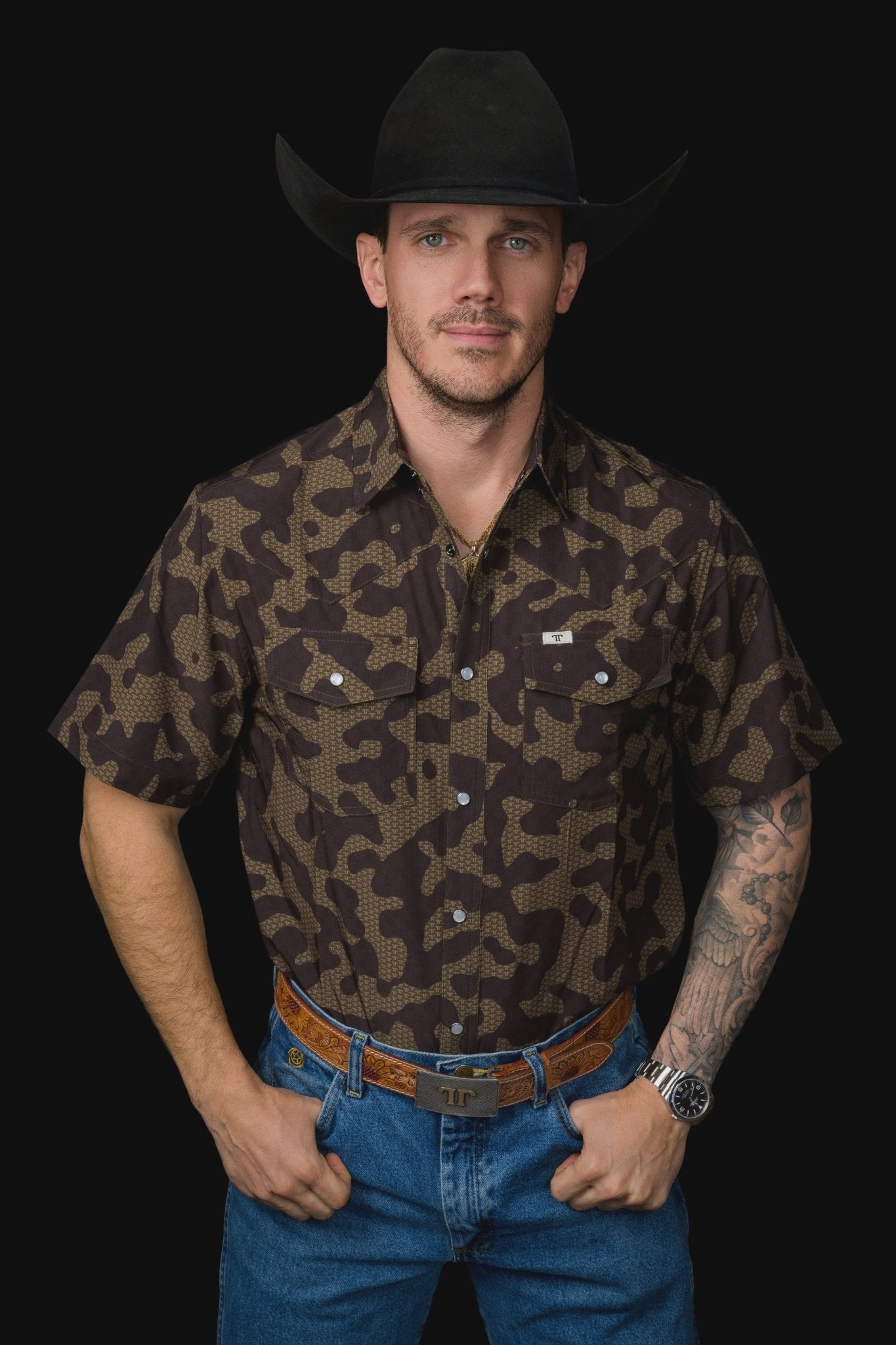 Ferrell - The Gage Short Sleeve Snap Shirt - Southern Soule Designs