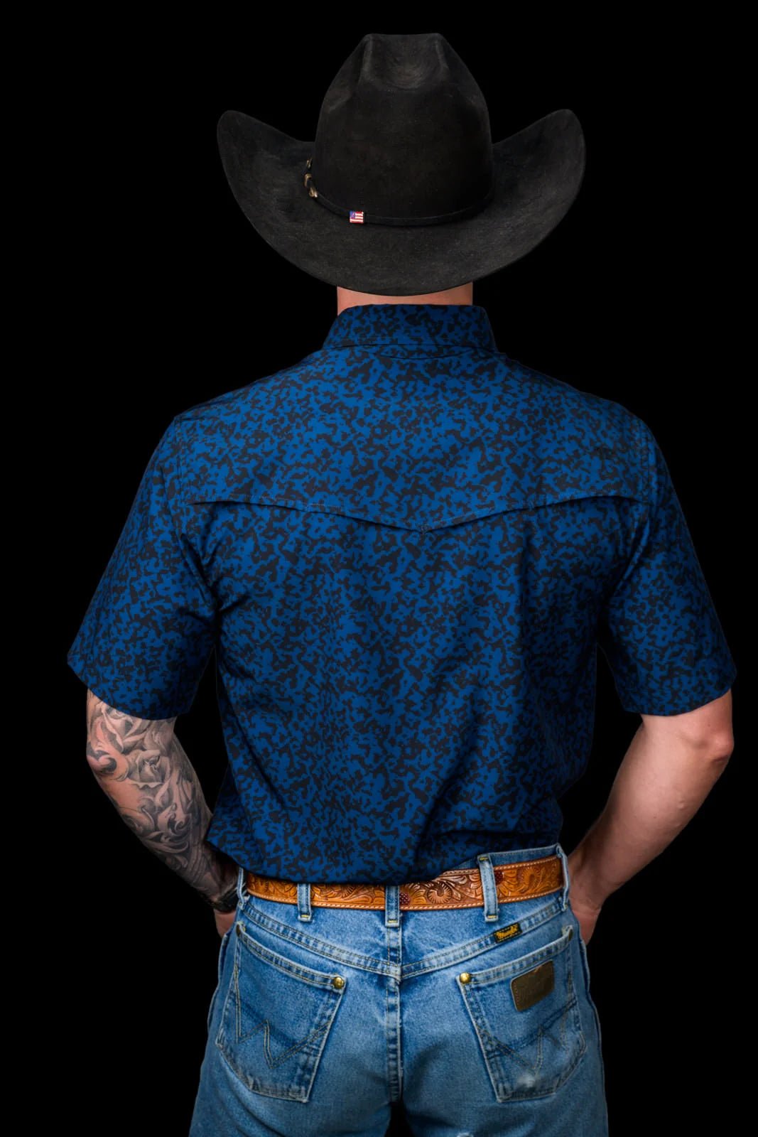 Ferrell - The Grant Short Sleeve Shirt in Blue - Southern Soule Designs