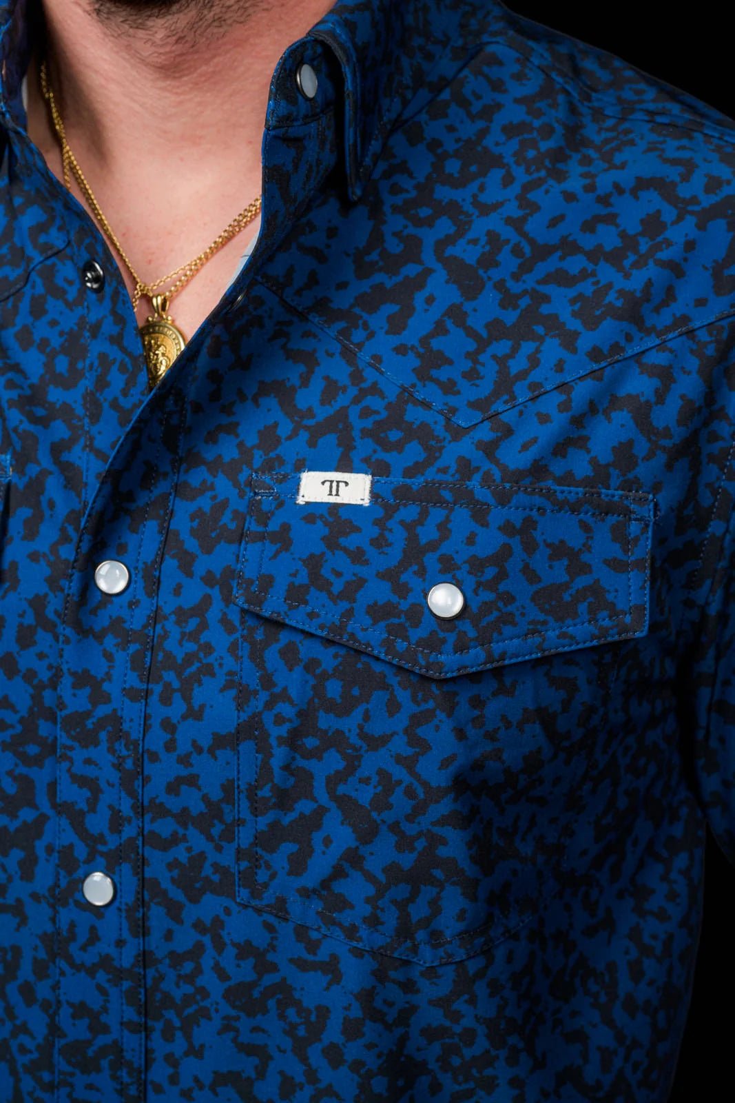 Ferrell - The Grant Short Sleeve Shirt in Blue - Southern Soule Designs