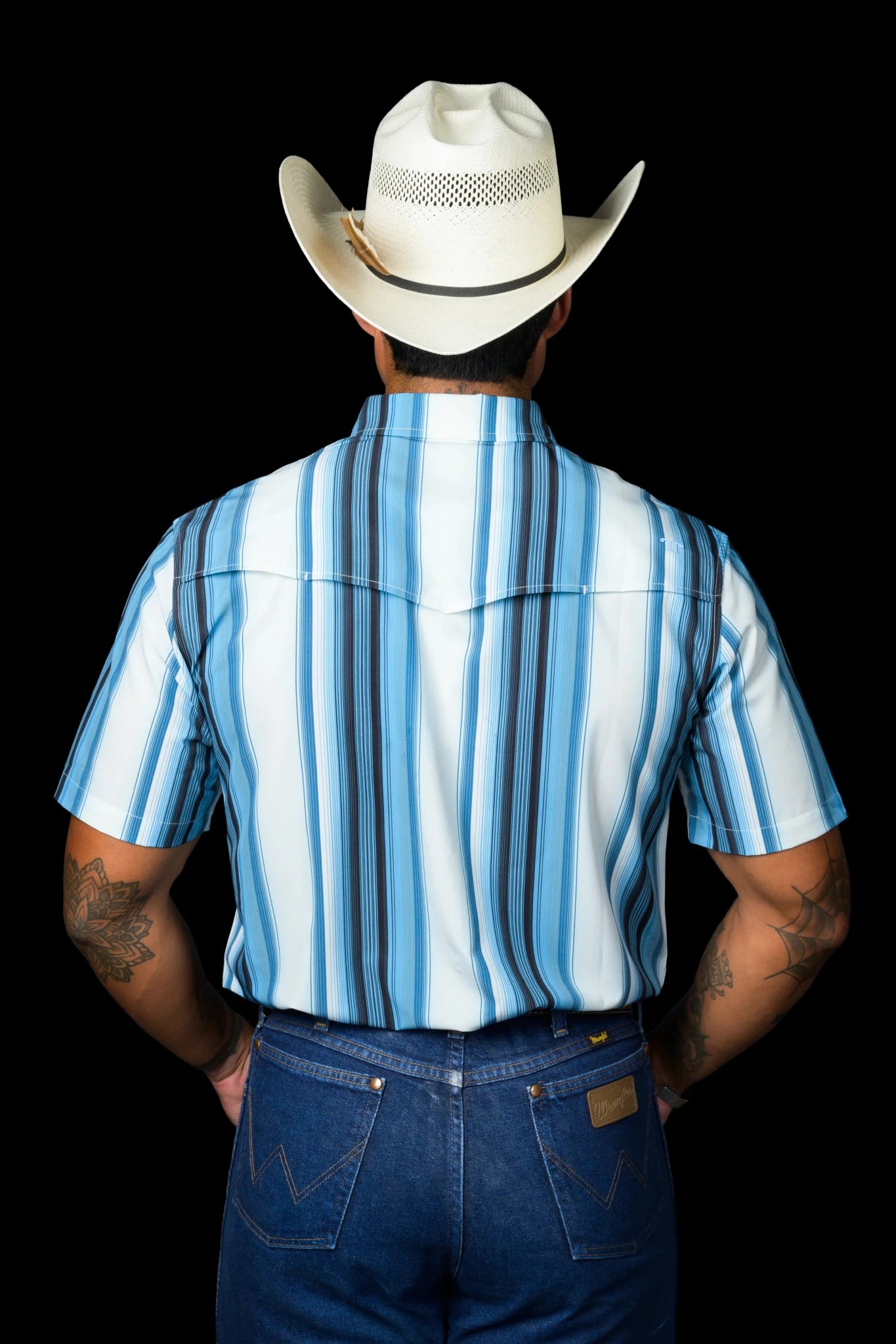 Ferrell - The Harrison Blue Short Sleeve Snap Shirt - Southern Soule Designs