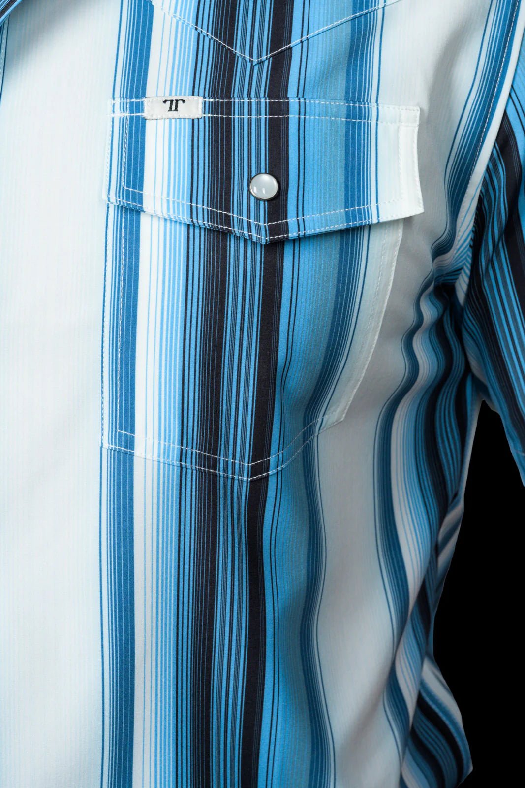 Ferrell - The Harrison Blue Short Sleeve Snap Shirt - Southern Soule Designs